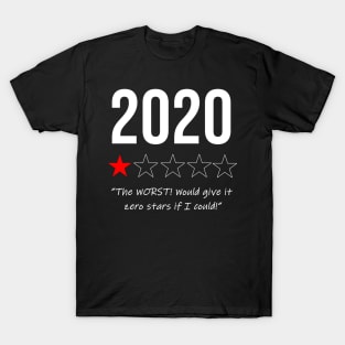 2020 Sucks Would Not Recommend Funny One Star Rating T-Shirt